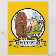 WORLDS GREATEST KNITTER CARTOON FLYERS