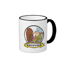 WORLDS GREATEST KNITTER CARTOON MUGS