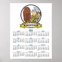 WORLDS GREATEST KNITTER CARTOON POSTERS