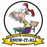 WORLDS GREATEST KNOW IT ALL KID CARTOON photo sculptures