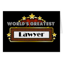 World's Greatest Lawyer Card