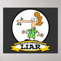 WORLDS GREATEST LIAR WOMEN CARTOON POSTER