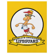 WORLDS GREATEST LIFEGUARD MEN CARTOON PERSONALISED FLYER