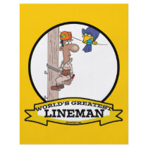 WORLDS GREATEST LINEMAN MEN CARTOON FLYER DESIGN
