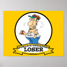 WORLDS GREATEST LOSER CARTOON POSTER