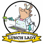 WORLDS GREATEST LUNCH LADY CARTOON photo sculptures