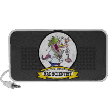 WORLDS GREATEST MAD SCIENTIST MEN CARTOON iPhone SPEAKER