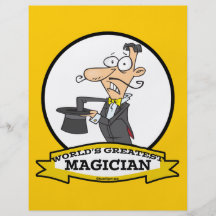 WORLDS GREATEST MAGICIAN MEN CARTOON FULL COLOR FLYER