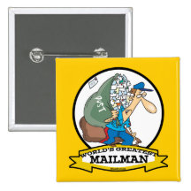 WORLDS GREATEST MAILMAN MEN CARTOON PINS