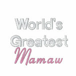 World's Greatest Mamaw embroidered shirts