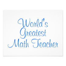 Worlds Greatest Math Teacher Personalized Invitation