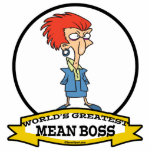 WORLDS GREATEST MEAN BOSS LADY CARTOON photo sculptures