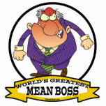 WORLDS GREATEST MEAN BOSS MEN CARTOON photo sculptures
