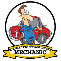 WORLDS GREATEST MECHANIC II CARTOON PHOTO CUTOUT