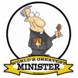 WORLDS GREATEST MINISTER CARTOON photo sculptures