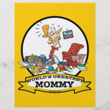 WORLDS GREATEST MOMMY WOMEN CARTOON FLYER