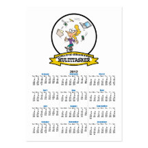 WORLDS GREATEST MULTI-TASKER WOMEN CARTOON BUSINESS CARD TEMPLATES