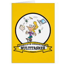 WORLDS GREATEST MULTI-TASKER WOMEN CARTOON CARDS