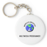 World's Greatest Multimedia Graphic Designer keychains