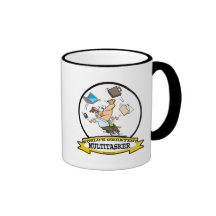 WORLDS GREATEST MULTITASKER MALE CARTOON COFFEE MUGS