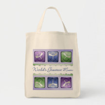 World's Greatest Mum (dragonflies) Tote Bag
