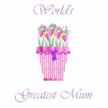 World's Greatest Mum (pink flowers)