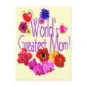 World's Greatest Mum! postcards