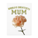 World's Greatest Mum! postcards