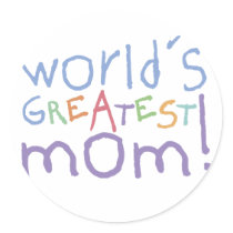 World's Greatest Mum Stickers