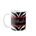 World's Greatest Mum Zebra Print & Lace Mug