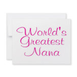Worlds Greatest Nana invitations