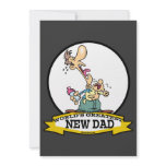 WORLDS GREATEST NEW DAD CARTOON invitations