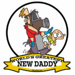 WORLDS GREATEST NEW DADDY MEN CARTOON photo sculptures