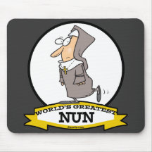 WORLDS GREATEST NUN CARTOON MOUSEPAD