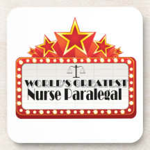 World's Greatest Nurse Paralegal Drink Coaster