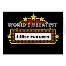 World's Greatest Office Manager Greeting Cards