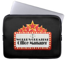 World's Greatest Office Manager Computer Sleeves