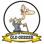 WORLDS GREATEST OLD GEEZER CARTOON photo sculptures