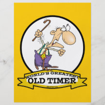 WORLDS GREATEST OLD TIMER CARTOON PERSONALIZED FLYER