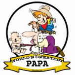 WORLDS GREATEST PAPA MEN CARTOON photo sculptures