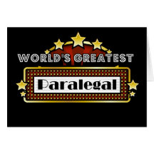 World's Greatest Paralegal Greeting Card