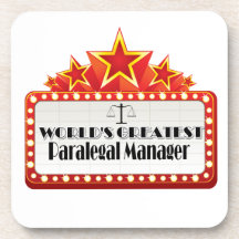 World's Greatest Paralegal Manager Coasters