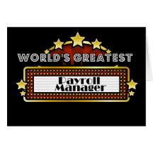 World's Greatest Payroll Manager Card
