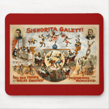 World's Greatest Performing Monkeys 1892 Mouse Pad