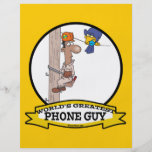 WORLDS GREATEST PHONE GUY MEN CARTOON FLYERS