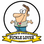 WORLDS GREATEST PICKLE LOVER CARTOON photo sculptures