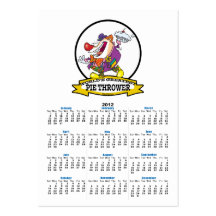 WORLDS GREATEST PIE THROWER CARTOON BUSINESS CARD TEMPLATES