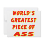 Worlds Greatest Piece Of Ass invitations