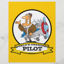 WORLDS GREATEST PILOT II MEN CARTOON FLYER