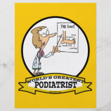 WORLDS GREATEST PODIATRIST WOMEN CARTOON FULL COLOR FLYER